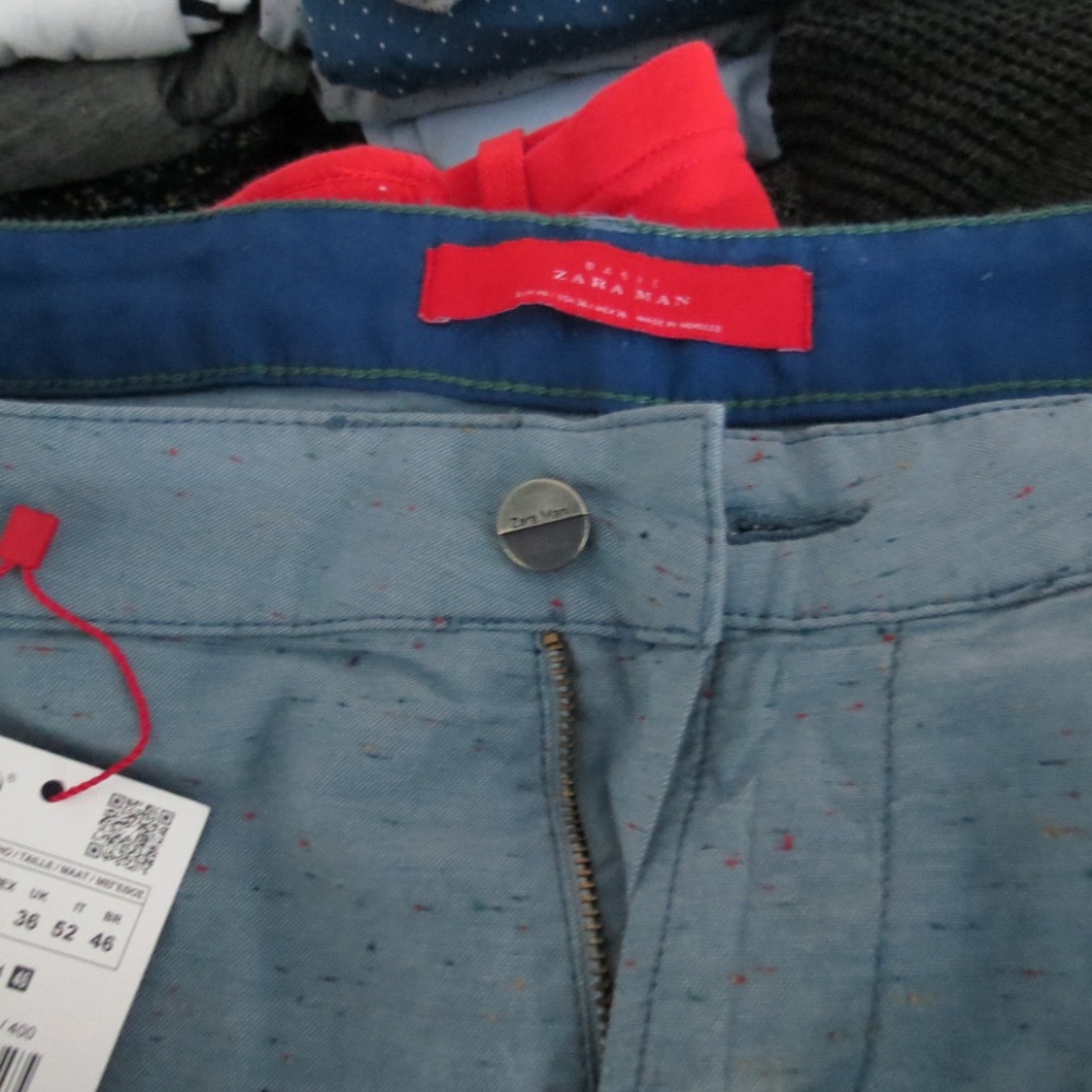 Brand New Blue Zara Man Dress Shorts w/ Tag - Picture 2 of 4